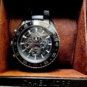 Michael Kors: Jet-Master Automatic Multi-Function Skeleton Dial Men's Watch